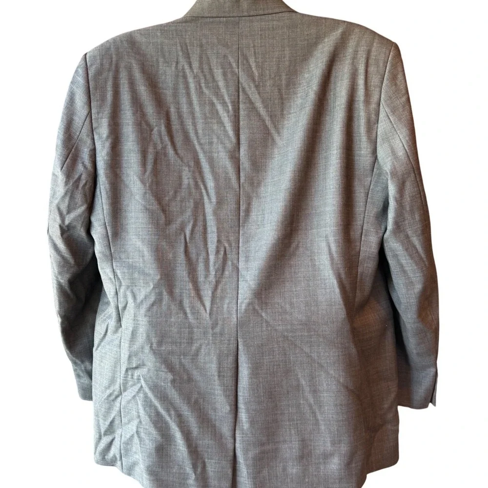 RALPH LAUREN 100% Wool 2-Button Blazer Suit Jacket Gray Glen Check Size 44R‎